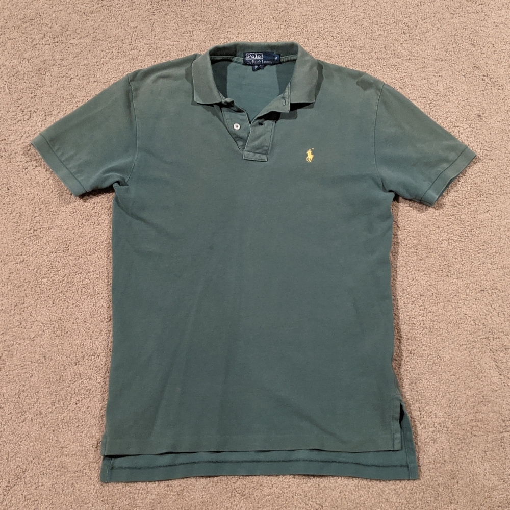 Ralph Lauren Polo Weathered Fitted Green Shirt